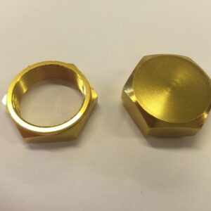 Forgaffelmøtrik sæt Guld